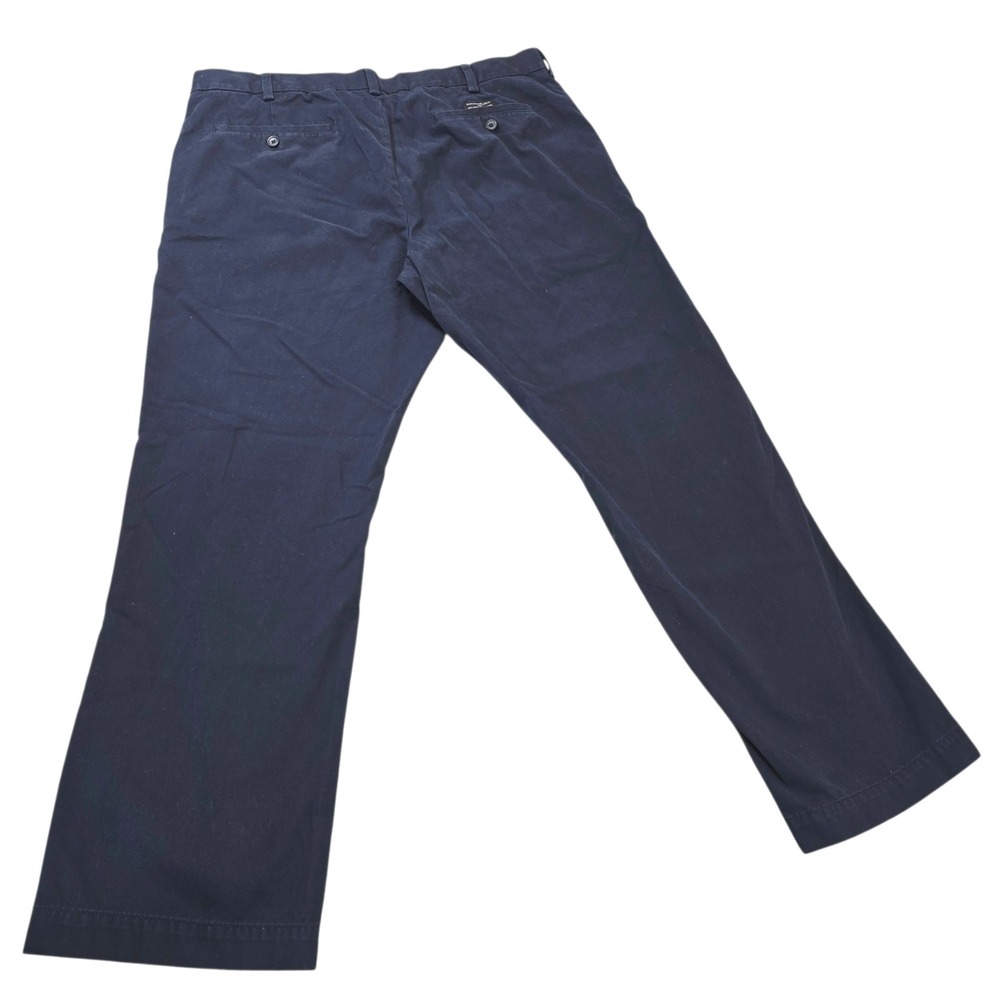 Banana Republic Aiden Chino Pants Mens 38x32 Navy Cotton Straight Flat Front - Picture 2 of 9